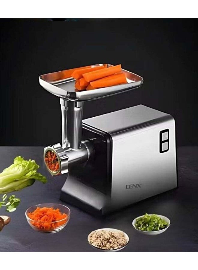 Denix Electric meat grinder with stainless steel blade, 1200 watts, silver color - Image 2